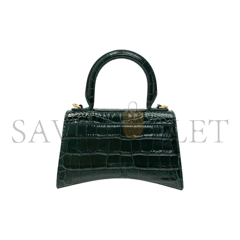 BALENCIAGA WOMEN'S HOURGLASS HANDBAG XS IN DARK GREEN 5928331LRVM3011 (18.8*13*7.9cm)