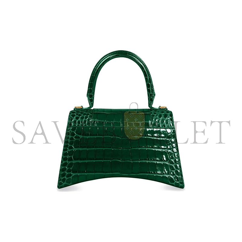BALENCIAGA WOMEN'S HOURGLASS HANDBAG SMALL IN DARK GREEN 5935461LRGM3011 (22.9*15*9.9cm)