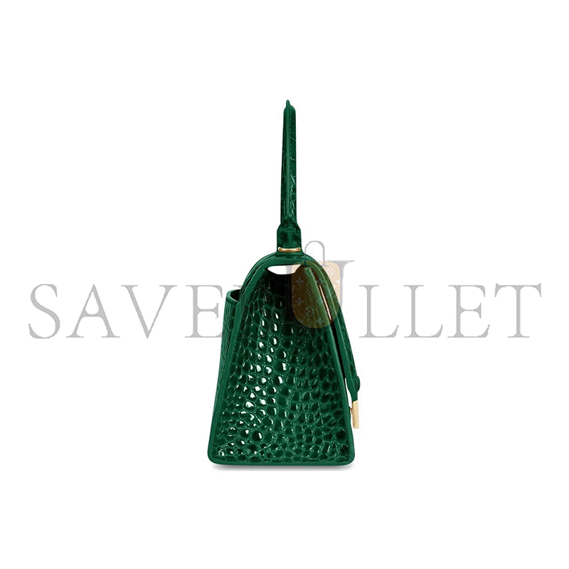 BALENCIAGA WOMEN'S HOURGLASS HANDBAG SMALL IN DARK GREEN 5935461LRGM3011 (22.9*15*9.9cm)