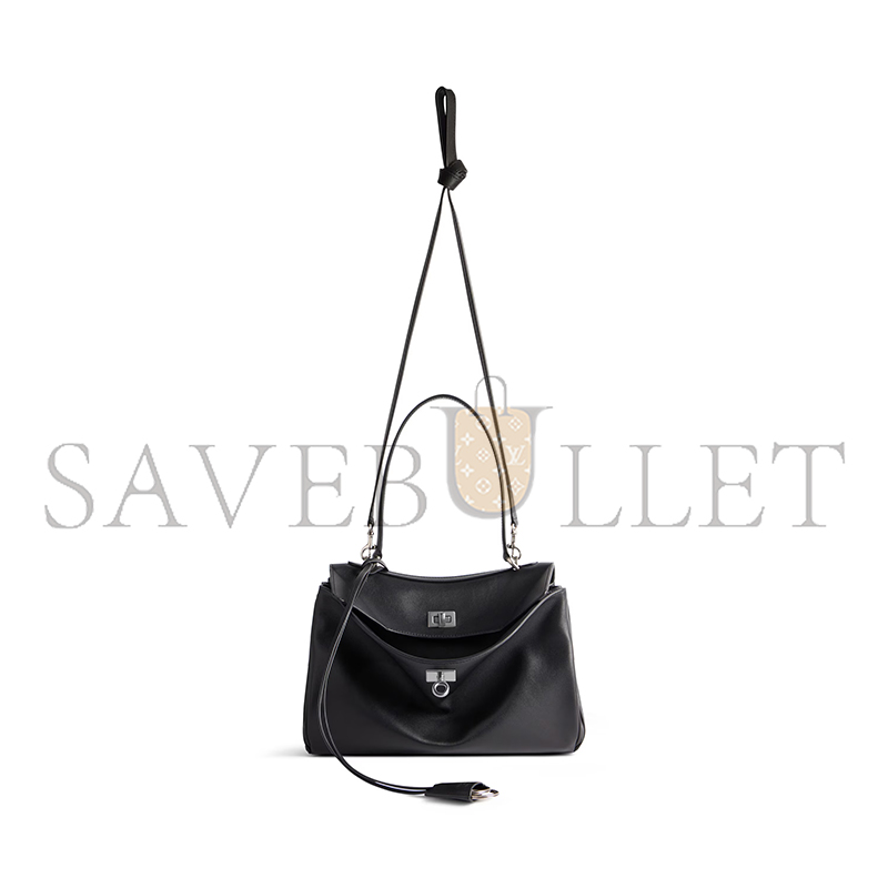 BALENCIAGA WOMEN'S RODEO HANDBAG SMALL IN BLACK 7897792AA4U1000 (27*20*10cm) BALENCIAGA WOMEN'S RODEO HANDBAG SMALL IN BLACK 7897792AA4U1000 (27*20*10cm)