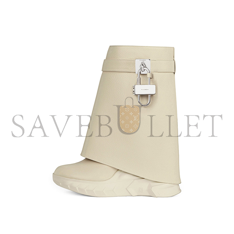 GIVENCHY SHARK LOCK BIKER ANKLE BOOTS IN GRAINED LEATHER BE603SE1AZ-250 GIVENCHY SHARK LOCK BIKER ANKLE BOOTS IN GRAINED LEATHER BE603SE1AZ-250