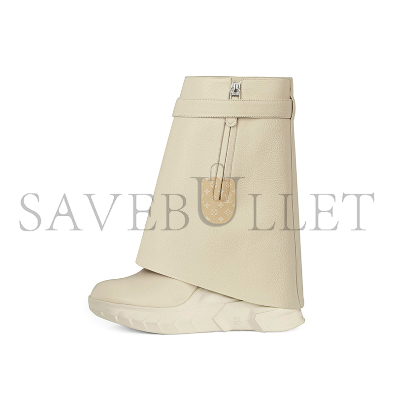 GIVENCHY SHARK LOCK BIKER ANKLE BOOTS IN GRAINED LEATHER BE603SE1AZ-250 GIVENCHY SHARK LOCK BIKER ANKLE BOOTS IN GRAINED LEATHER BE603SE1AZ-250