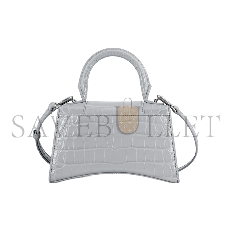 BALENCIAGA WOMEN'S HOURGLASS HANDBAG XS IN DARK GRAY 5928331LR6Y1108 (18.8*13*7.9cm)