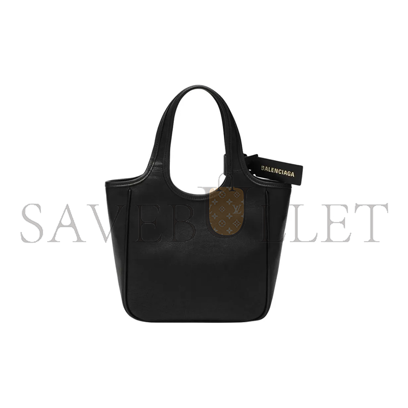 BALENCIAGA WOMEN'S LAUNDRETTE TOTE BAG SMALL IN BLACK 8469492AB5X1000 (32*27*8cm)
