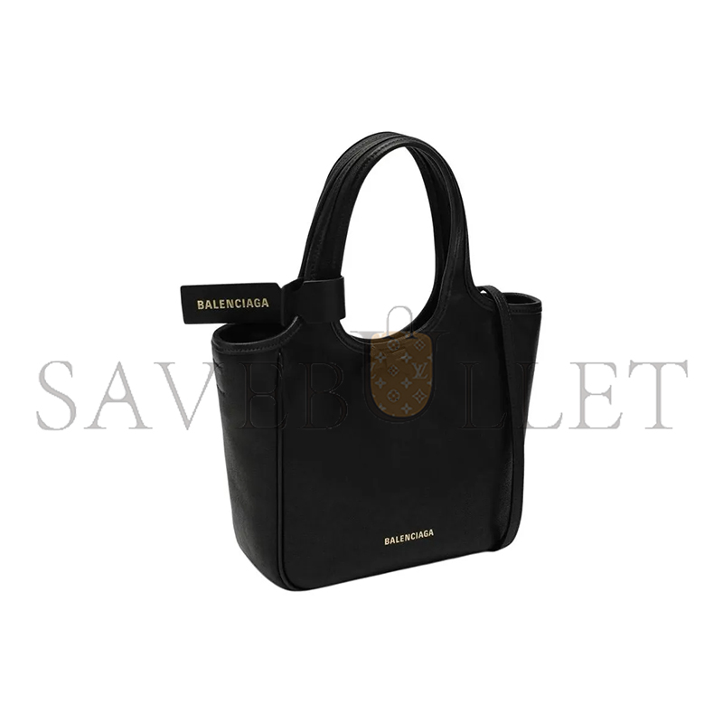 BALENCIAGA WOMEN'S LAUNDRETTE TOTE BAG SMALL IN BLACK 8469492AB5X1000 (32*27*8cm)