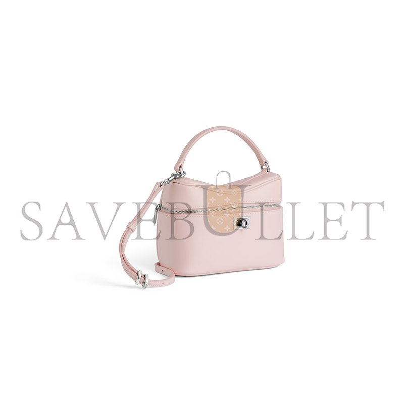 BALENCIAGA WOMEN'S RODEO VANITY IN SUEDE PINK 8455942AA4U5831 (18*12.9*8.3cm) BALENCIAGA WOMEN'S RODEO VANITY IN SUEDE PINK 8455942AA4U5831 (18*12.9*8.3cm)