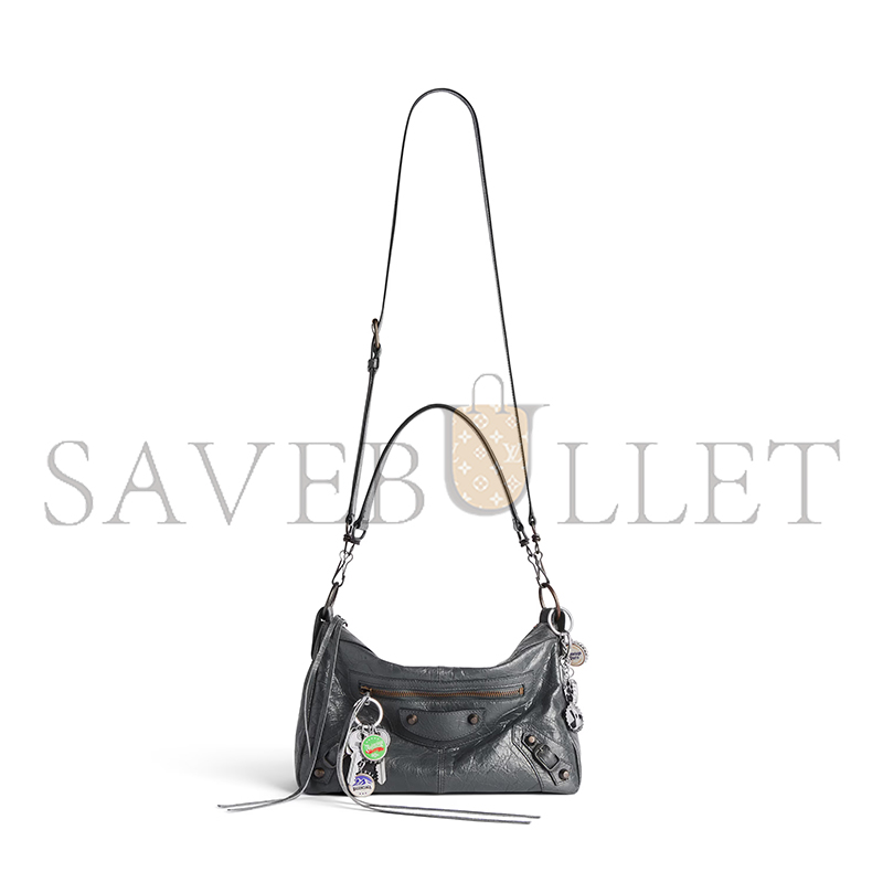 BALENCIAGA MEN'S LE CITY MOTO SMALL WITH CHARMS IN VOLCANIC ROCK 8461882AB6Z1251 (27.9*19*13.9cm) BALENCIAGA MEN'S LE CITY MOTO SMALL WITH CHARMS IN VOLCANIC ROCK 8461882AB6Z1251 (27.9*19*13.9cm)