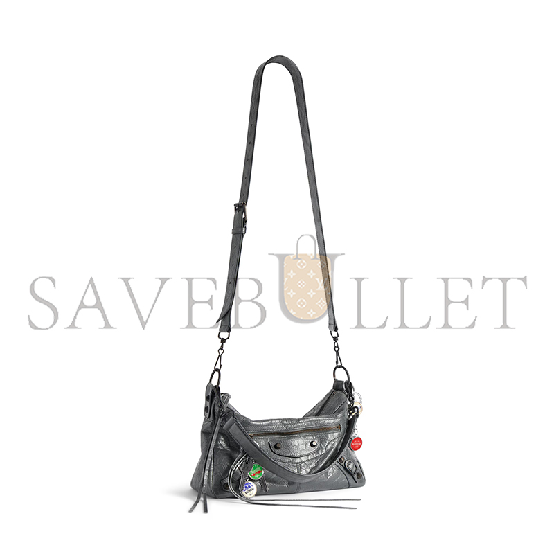 BALENCIAGA MEN'S LE CITY MOTO SMALL WITH CHARMS IN VOLCANIC ROCK 8461882AB6Z1251 (27.9*19*13.9cm) BALENCIAGA MEN'S LE CITY MOTO SMALL WITH CHARMS IN VOLCANIC ROCK 8461882AB6Z1251 (27.9*19*13.9cm)