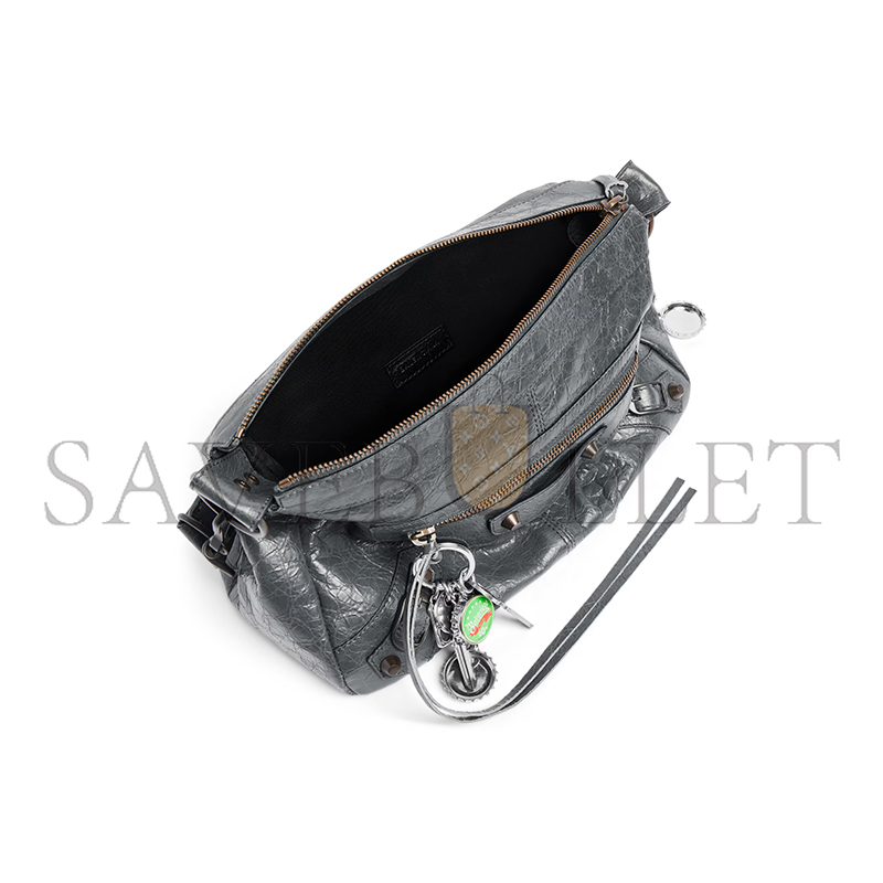 BALENCIAGA MEN'S LE CITY MOTO SMALL WITH CHARMS IN VOLCANIC ROCK 8461882AB6Z1251 (27.9*19*13.9cm) BALENCIAGA MEN'S LE CITY MOTO SMALL WITH CHARMS IN VOLCANIC ROCK 8461882AB6Z1251 (27.9*19*13.9cm)