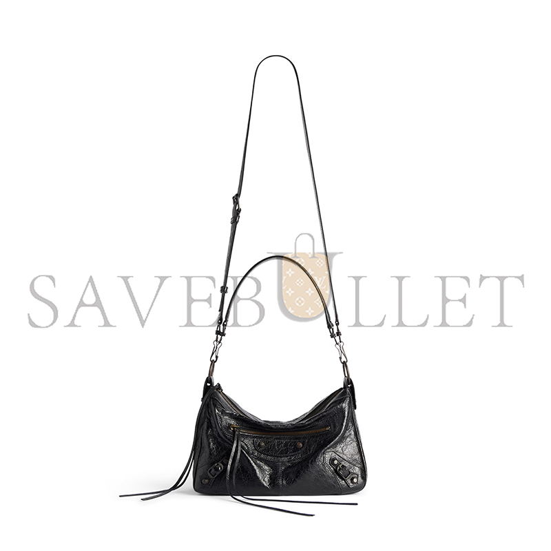 BALENCIAGA MEN'S LE CITY MOTO SMALL IN BLACK 8461882ABEK1000 (27.9*19*13.9cm) BALENCIAGA MEN'S LE CITY MOTO SMALL IN BLACK 8461882ABEK1000 (27.9*19*13.9cm)