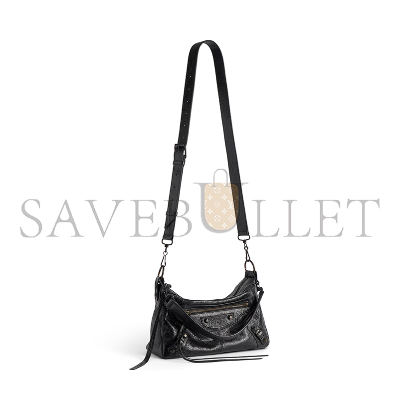 BALENCIAGA MEN'S LE CITY MOTO SMALL IN BLACK 8461882ABEK1000 (27.9*19*13.9cm) BALENCIAGA MEN'S LE CITY MOTO SMALL IN BLACK 8461882ABEK1000 (27.9*19*13.9cm)