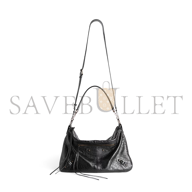 BALENCIAGA MEN'S LE CITY MOTO MEDIUM IN BLACK 8461862ABEK1000 (27.9*19*13.9cm) BALENCIAGA MEN'S LE CITY MOTO MEDIUM IN BLACK 8461862ABEK1000 (27.9*19*13.9cm)