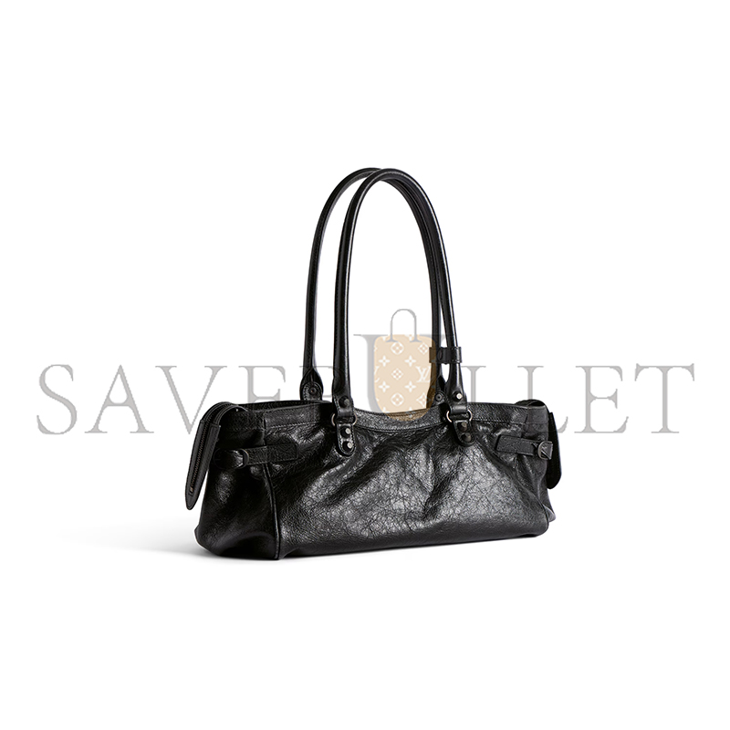 BALENCIAGA WOMEN'S LE CITY BAG EAST-WEST IN BLACK 8457042ABEK1000 (39.8*17.7*14.9cm) BALENCIAGA WOMEN'S LE CITY BAG EAST-WEST IN BLACK 8457042ABEK1000 (39.8*17.7*14.9cm)