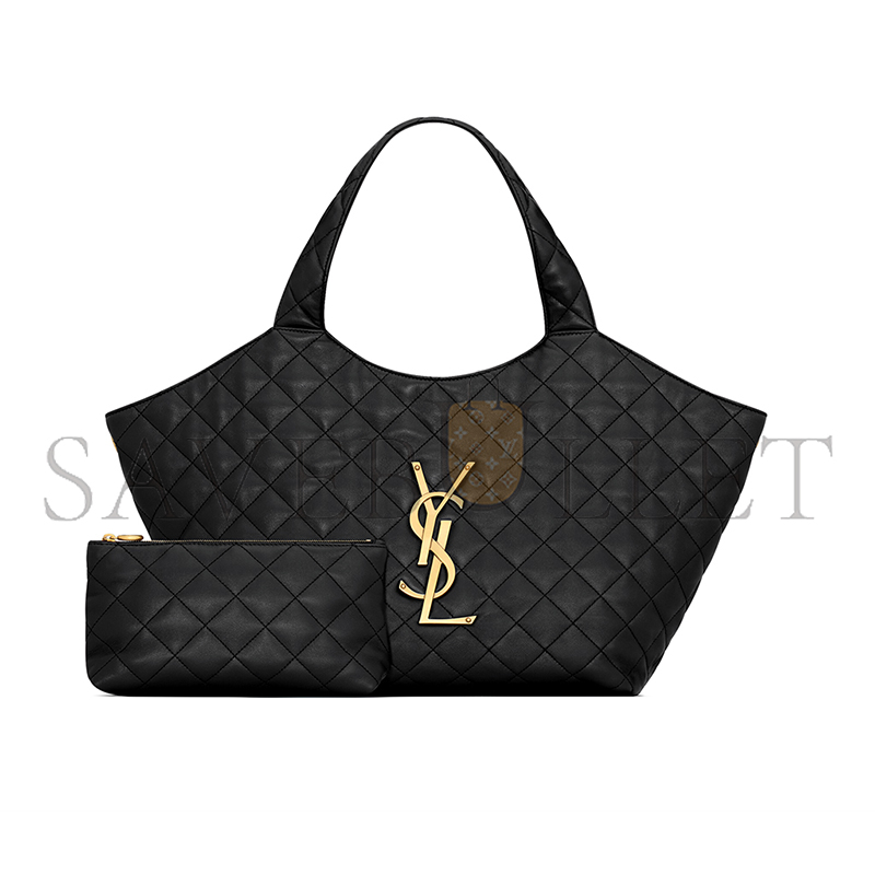 YSL ICARE MEDIUM IN QUILTED NAPPA 858191AAANG1000 (31*28*15cm) YSL ICARE MEDIUM IN QUILTED NAPPA 858191AAANG1000 (31*28*15cm)