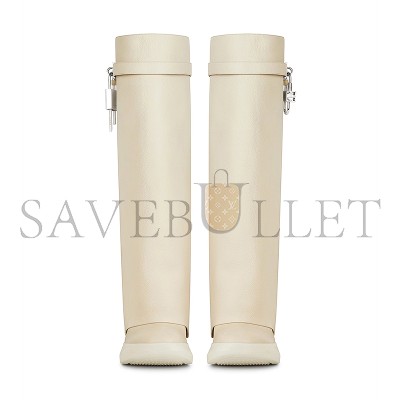 GIVENCHY SHARK LOCK BIKER BOOTS IN GRAINED LEATHER BE7022E1AZ-250 GIVENCHY SHARK LOCK BIKER BOOTS IN GRAINED LEATHER BE7022E1AZ-250