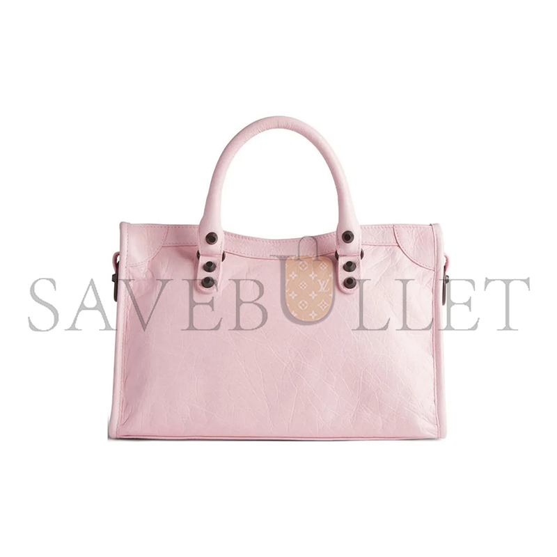 BALENCIAGA WOMEN'S LE CITY BAG SMALL IN LIGHT PINK 8114422ABEK5723 (29.9*19.1*9.9cm)