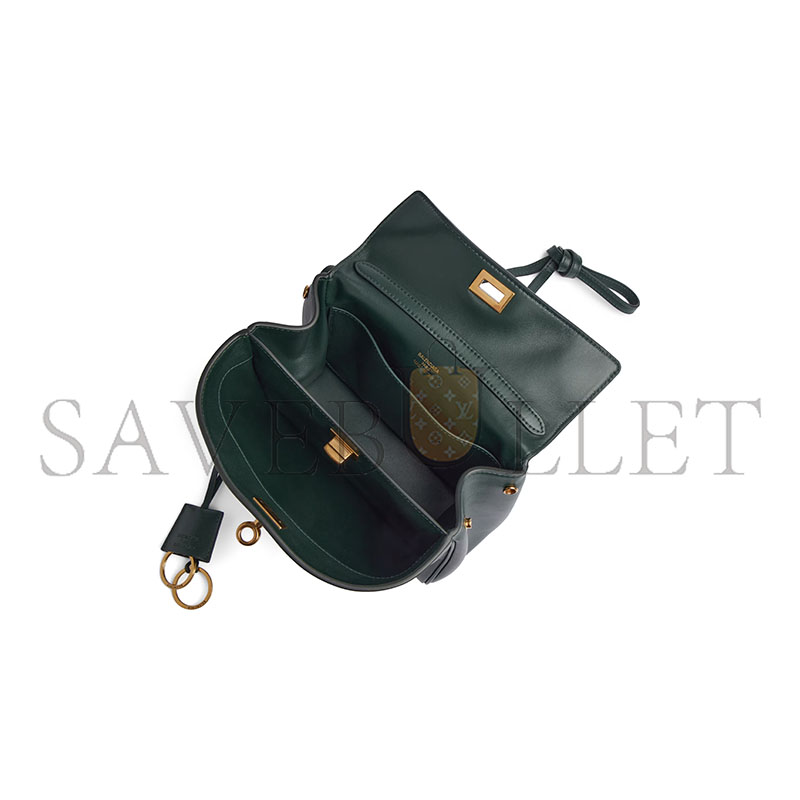 BALENCIAGA WOMEN'S RODEO HANDBAG MINI IN PINE GREEN 7954562AA4V3614 (22.8*9.9*8.3cm) BALENCIAGA WOMEN'S RODEO HANDBAG MINI IN PINE GREEN 7954562AA4V3614 (22.8*9.9*8.3cm)
