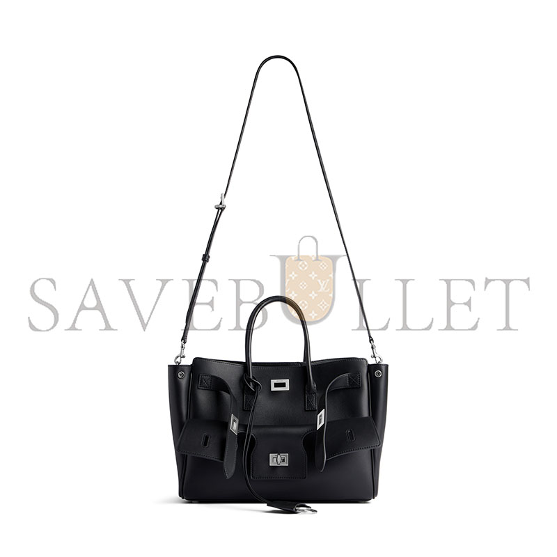 BALENCIAGA WOMEN'S BEL AIR CARRY ALL BAG SMALL IN BLACK 8356892ABAW1000 (30*20*12cm) BALENCIAGA WOMEN'S BEL AIR CARRY ALL BAG SMALL IN BLACK 8356892ABAW1000 (30*20*12cm)