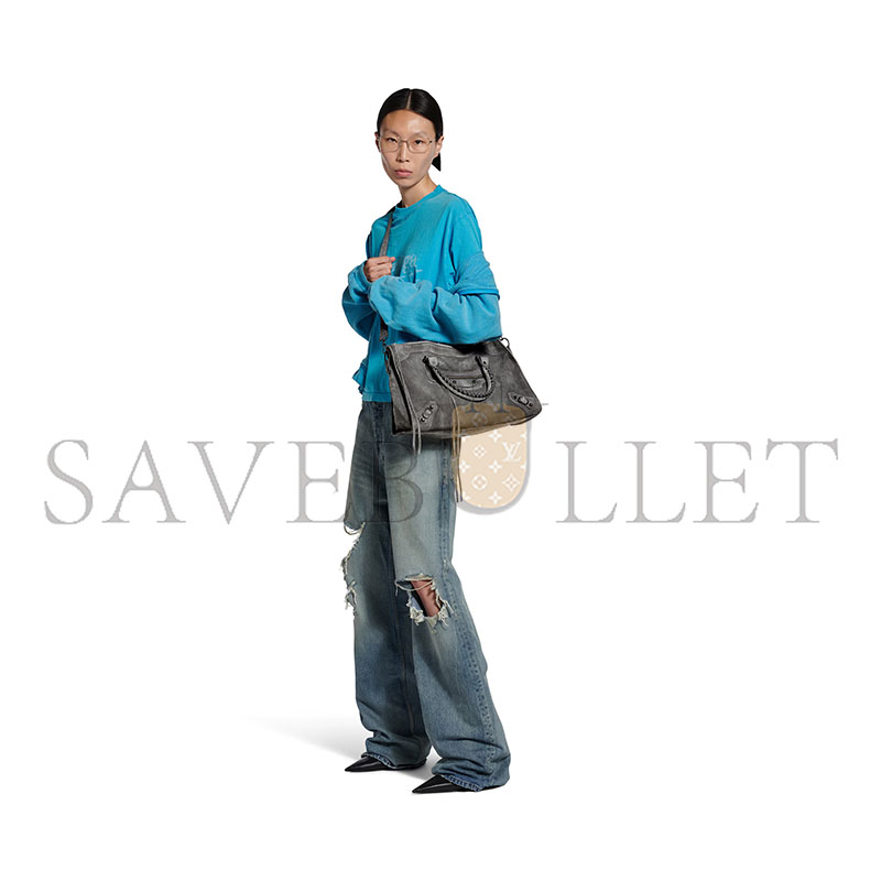 BALENCIAGA LE CITY BAG MEDIUM IN STORM GREY 8230582AB2A1143 (37*23.4*14.9cm)