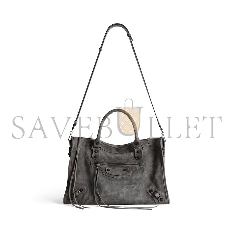 BALENCIAGA LE CITY BAG MEDIUM IN STORM GREY 8230582AB2A1143 (37*23.4*14.9cm) BALENCIAGA LE CITY BAG MEDIUM IN STORM GREY 8230582AB2A1143 (37*23.4*14.9cm)