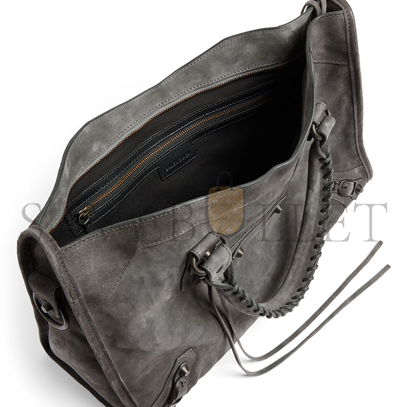 BALENCIAGA LE CITY BAG MEDIUM IN STORM GREY 8230582AB2A1143 (37*23.4*14.9cm) BALENCIAGA LE CITY BAG MEDIUM IN STORM GREY 8230582AB2A1143 (37*23.4*14.9cm)