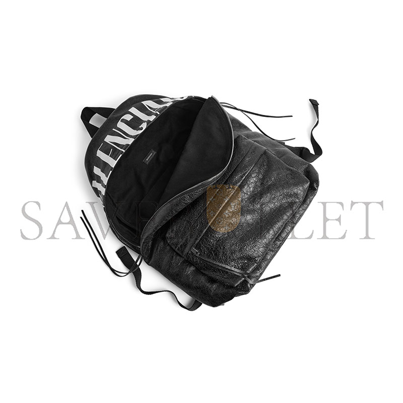 BALENCIAGA MEN'S EDITOR BACKPACK IN BLACK WHITE 8272062ABVX1090 (46*34*16cm) BALENCIAGA MEN'S EDITOR BACKPACK IN BLACK WHITE 8272062ABVX1090 (46*34*16cm)