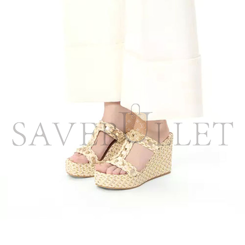 VALENTINO ROCKSTUD LAMINATED NAPPA WEDGE SANDAL 90 MM 4W2S0GI5DYM_YBS