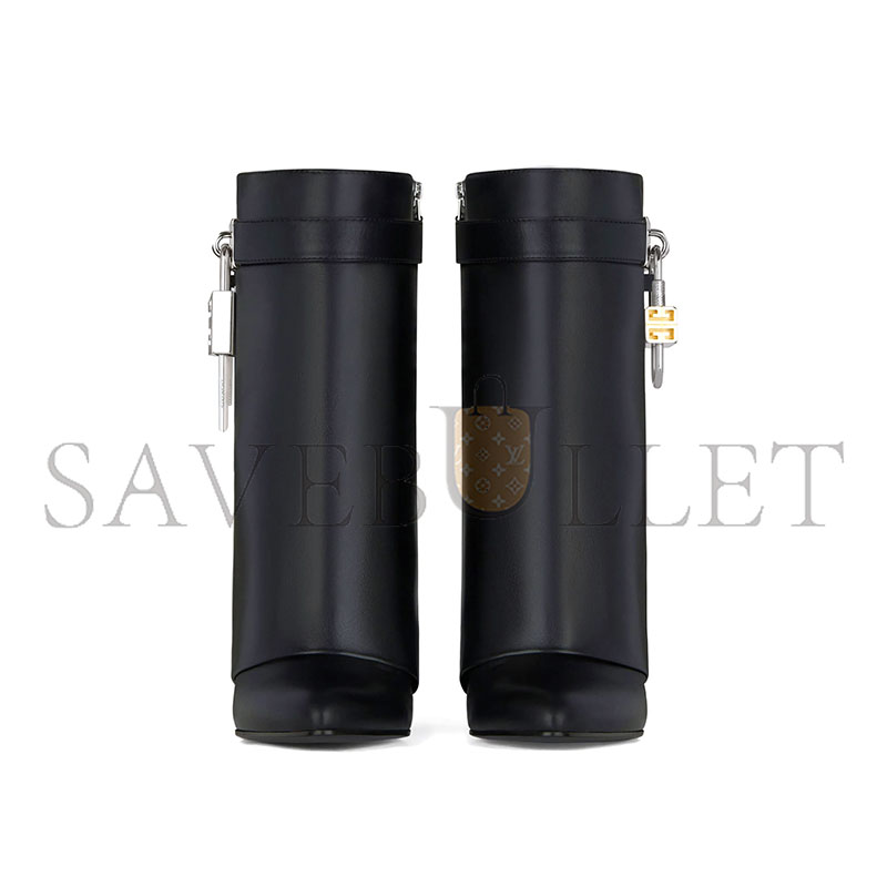 GIVENCHY SHARK LOCK ANKLE BOOTS IN LEATHER BE602RE147-001