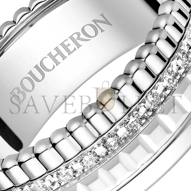 BOUCHERON QUATRE DOUBLE WHITE EDITION SMALL RING JRG03277 BOUCHERON QUATRE DOUBLE WHITE EDITION SMALL RING JRG03277