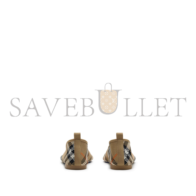 BURBERRY CHECK KNIT BABY BALLET FLATS 80990571 BURBERRY CHECK KNIT BABY BALLET FLATS 80990571