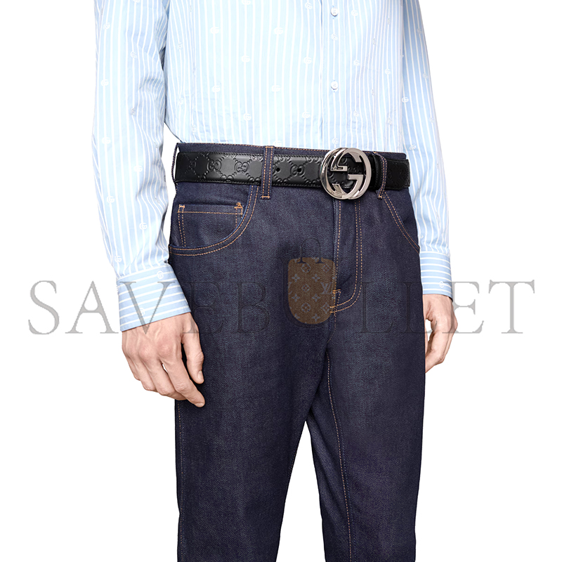 GUCCI CEINTURE AVEC BOUCLE GG ENLACÉS 411924
