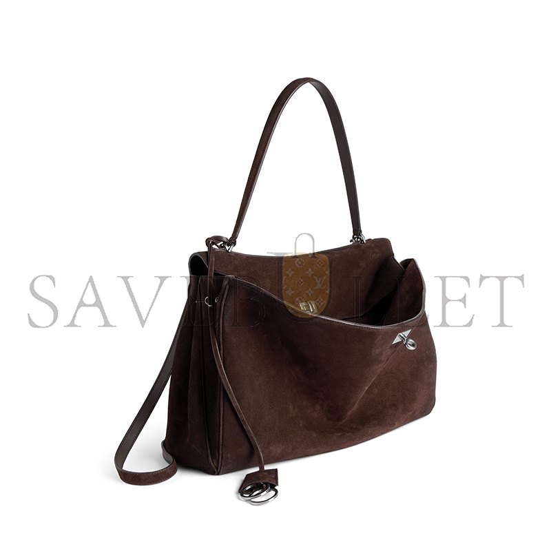 BALENCIAGA RODEO HANDBAG LARGE IN LIGHT ESPRESSO 7897442AB4G2308 (39.8*29.9*12.9cm)