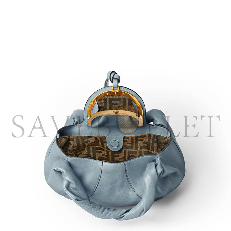 FENDI SPY SMALL MERCURY BLUE LEATHER BAG 8BR838AYCTF1UJC (32*18*12cm) FENDI SPY SMALL MERCURY BLUE LEATHER BAG 8BR838AYCTF1UJC (32*18*12cm)