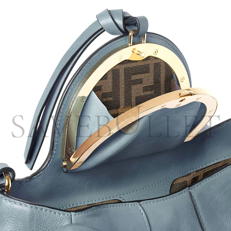 FENDI SPY SMALL MERCURY BLUE LEATHER BAG 8BR838AYCTF1UJC (32*18*12cm) FENDI SPY SMALL MERCURY BLUE LEATHER BAG 8BR838AYCTF1UJC (32*18*12cm)