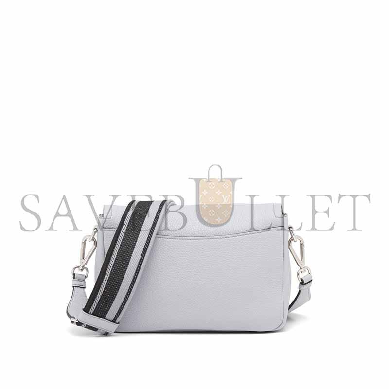 PRADA LEATHER CROSSBODY BAG SHOULDER BAG WOMEN'S CORNFLOWER BLUE 1BD332  (19*12*6cm) 