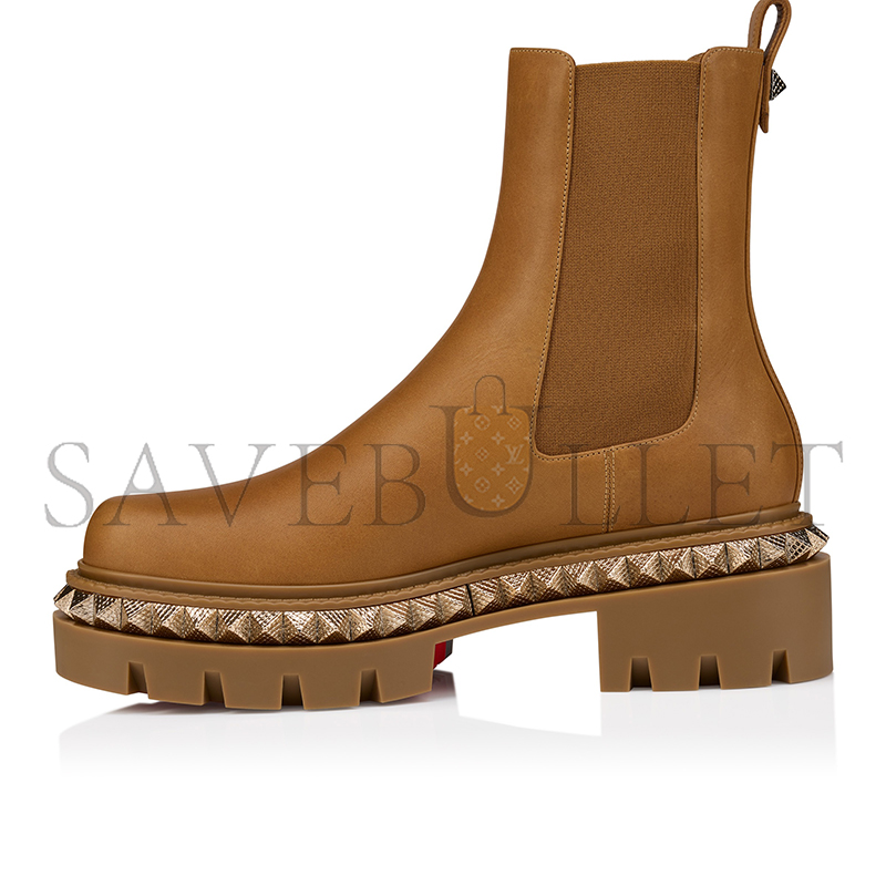 CHRISTIAN LOUBOUTIN ST EMILIA PYRACLOULOW BOOTS WAXED CALF LEATHER TERRA WOMEN 3250620C562