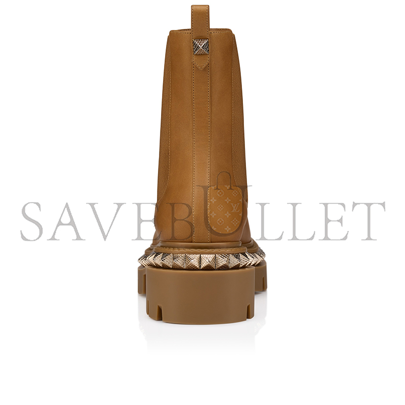 CHRISTIAN LOUBOUTIN ST EMILIA PYRACLOULOW BOOTS WAXED CALF LEATHER TERRA WOMEN 3250620C562