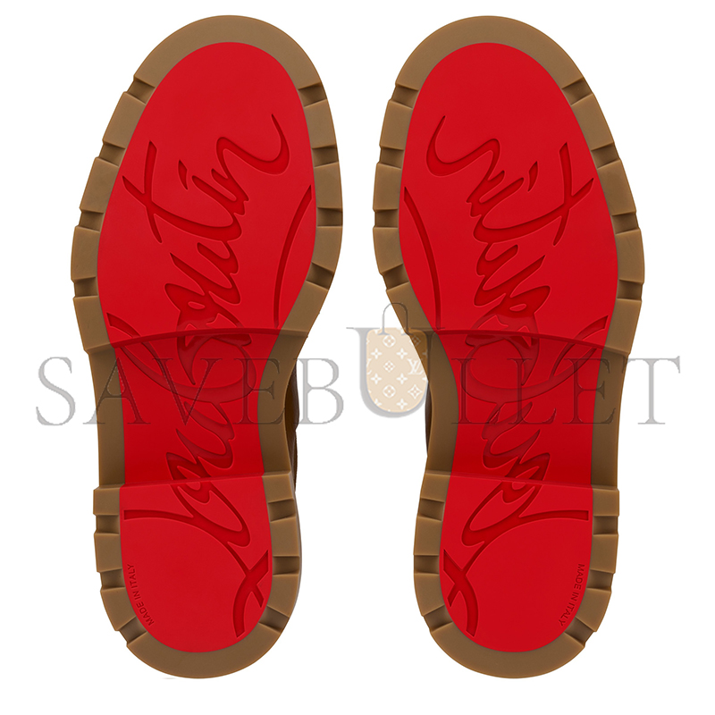 CHRISTIAN LOUBOUTIN ST EMILIA PYRACLOULOW BOOTS WAXED CALF LEATHER TERRA WOMEN 3250620C562