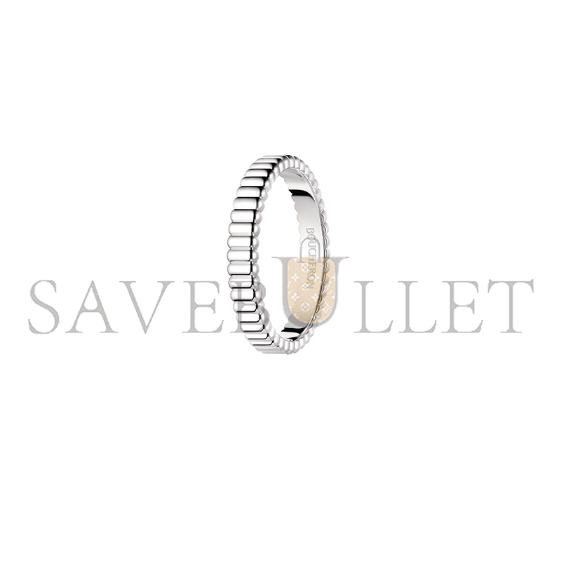 BOUCHERON GROSGRAIN WHITE GOLD WEDDING BAND JAL01170 BOUCHERON GROSGRAIN WHITE GOLD WEDDING BAND JAL01170