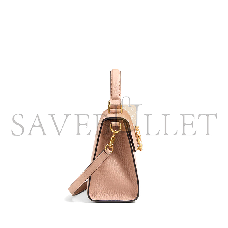 VALENTINO GARAVANI VSLING SMALL HANDBAG IN GRAINY CALFSKIN WITH JEWEL LOGO 7W2B0F53XPW_DYF (22*17*9cm)