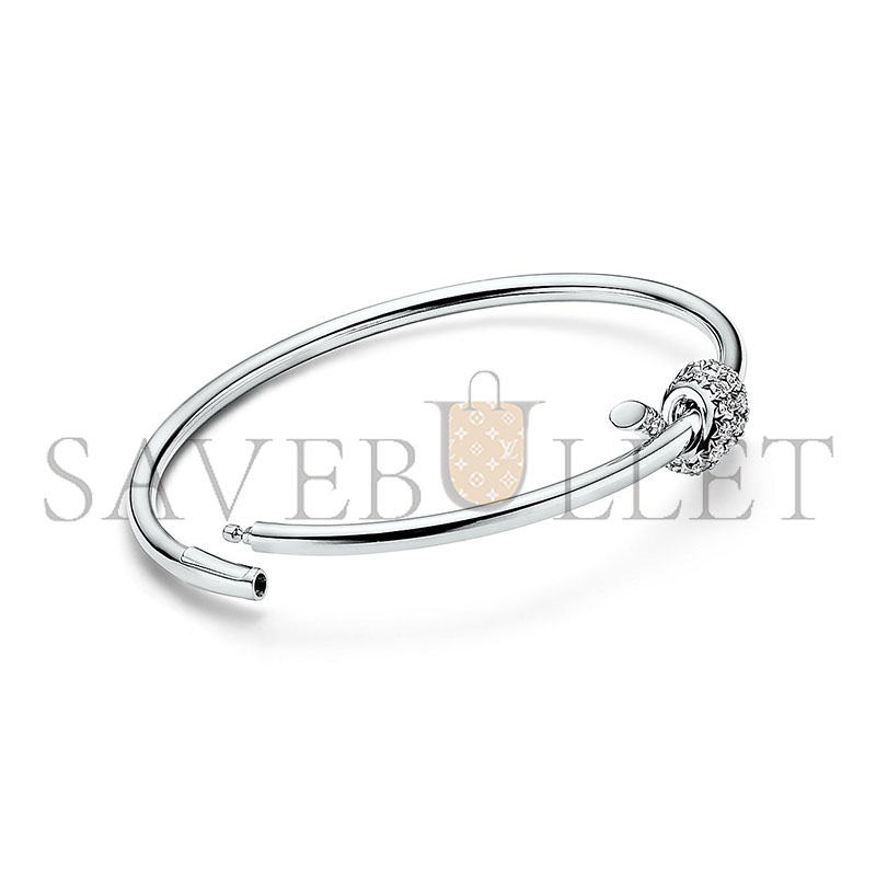 TIFFANY WIRE BANGLE IN WHITE GOLD WITH DIAMONDS 70300958