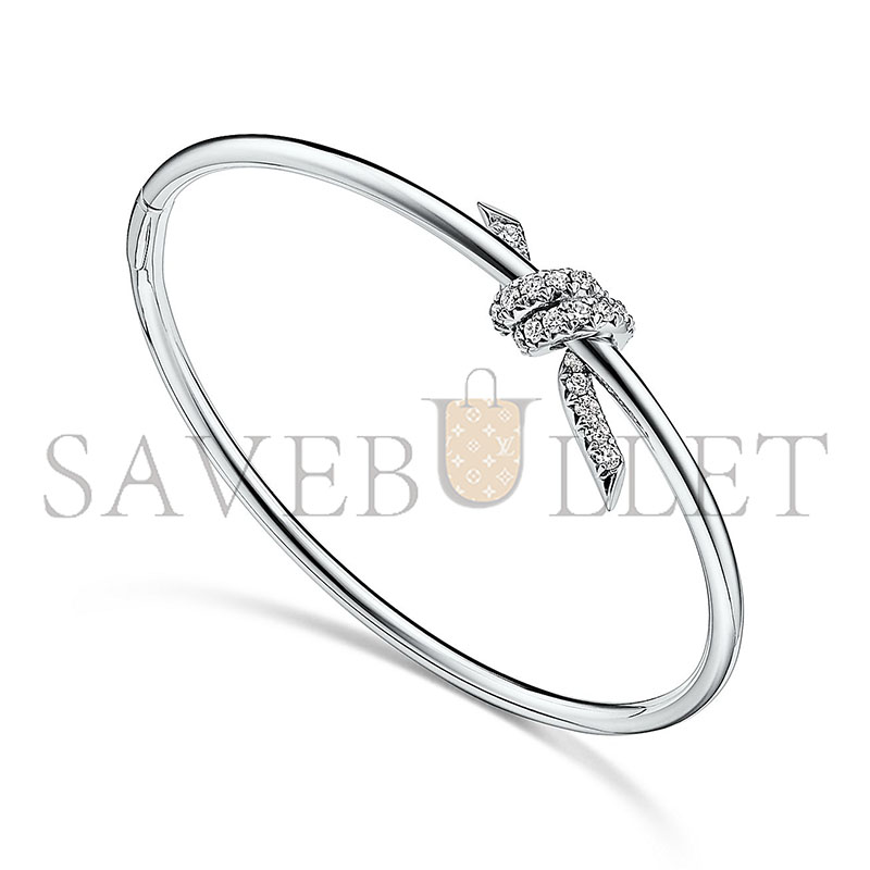 TIFFANY WIRE BANGLE IN WHITE GOLD WITH DIAMONDS 70300958