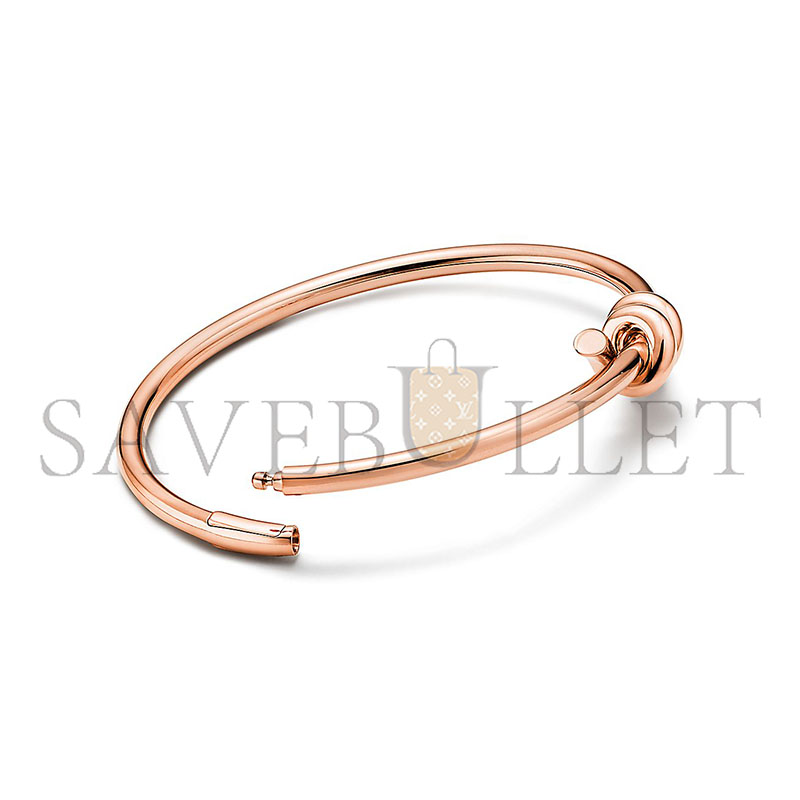 TIFFANY WIRE BANGLE IN ROSE GOLD 70415089