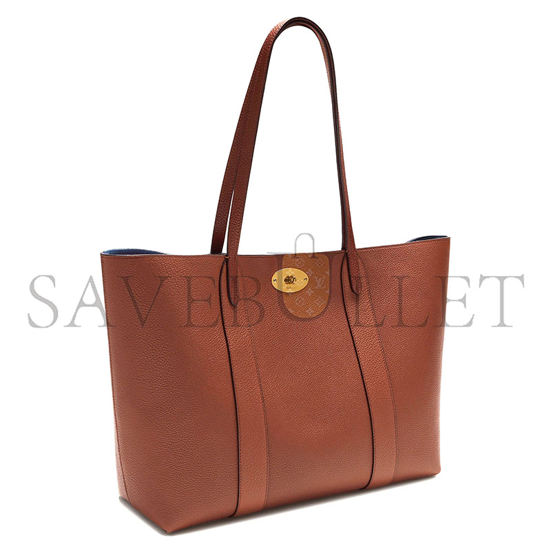MULBERRY BAYSWATER TOTE OAK SMALL CLASSIC GRAIN LEATHER HH8728-552G110 (36.2*28.57*12.7cm)