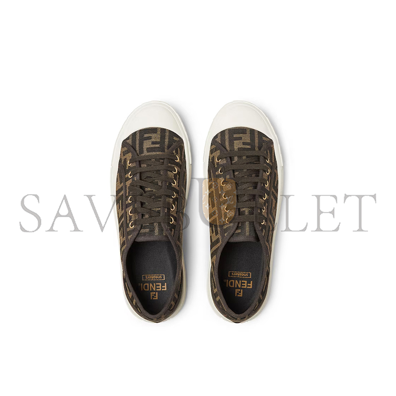 FENDI DOMINO FF JACQUARD FABRIC LOW-TOPS 7E1553AJZXF0R7V