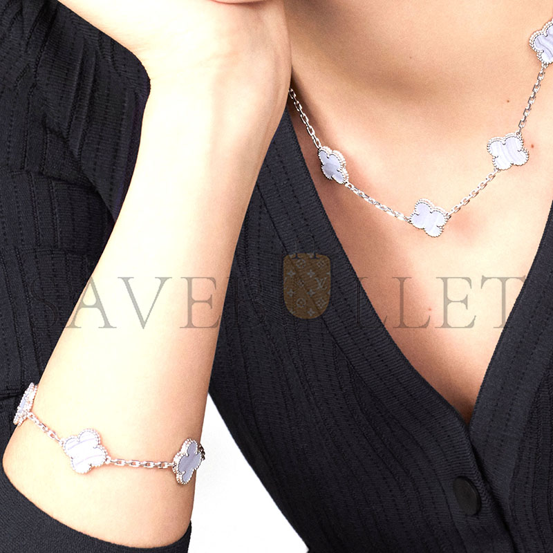 VAN CLEEF VINTAGE ALHAMBRA NECKLACE WITH 10 FOUR-LEAF CLOVER MOTIFS VCARD34800