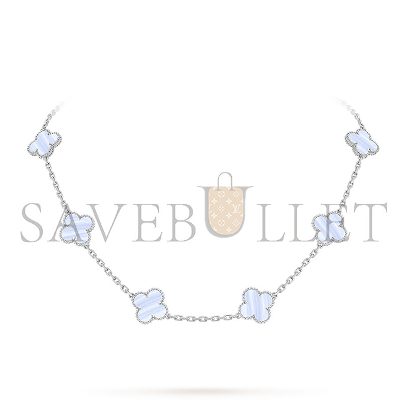 VAN CLEEF VINTAGE ALHAMBRA NECKLACE WITH 10 FOUR-LEAF CLOVER MOTIFS VCARD34800