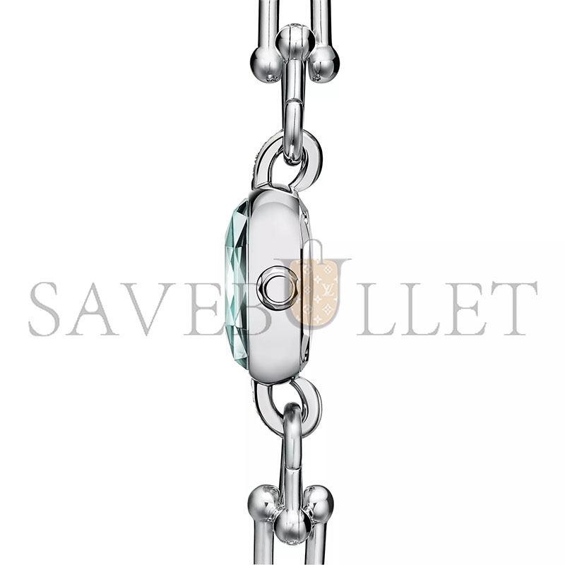TIFFANY HARDWEAR WATCH IN STERLING SILVER AND STEEL WITH DIAMONDS 73331277