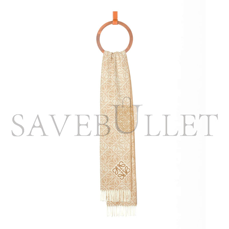 LOEWE SCARF ANAGRAM IN WOOL AND CASHMERE F811SS1X01 (180*38cm)