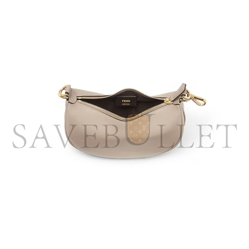 FENDI FENDIGRAPHY MINI DOVE GREY LEATHER MINI-BAG 8BS081A5DYF1JCT (20*13*7.5cm)